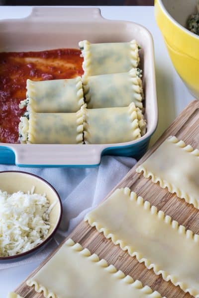 Spinach Lasagna Rolls - stetted