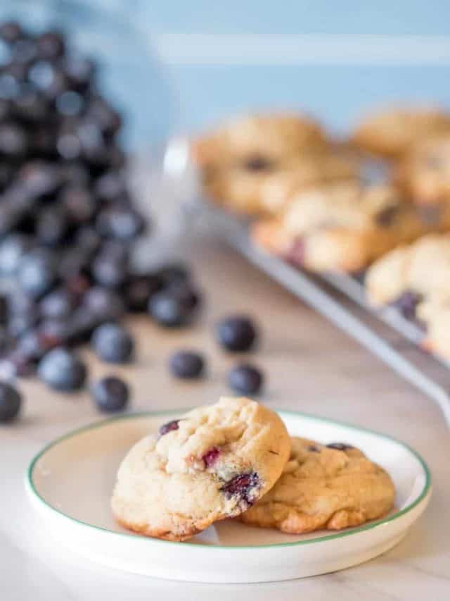 Blueberry White Chocolate Chip Cookies