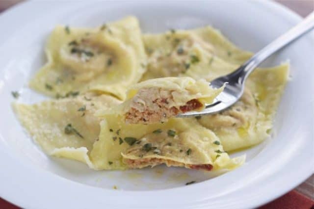 Sundried Tomato and Chicken Ravioli - stetted