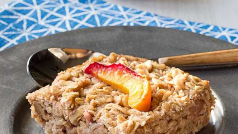 Megan's Instant Pot Peaches & Cream Steel-Cut Oatmeal - Once Upon