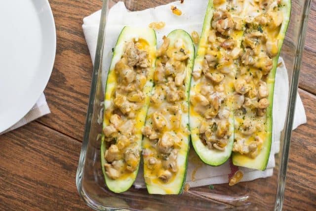 Zucchini Taco Boats with Chicken