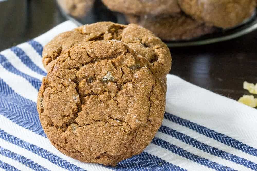 Double ginger molasses cookies are the perfect cookie for autumn.