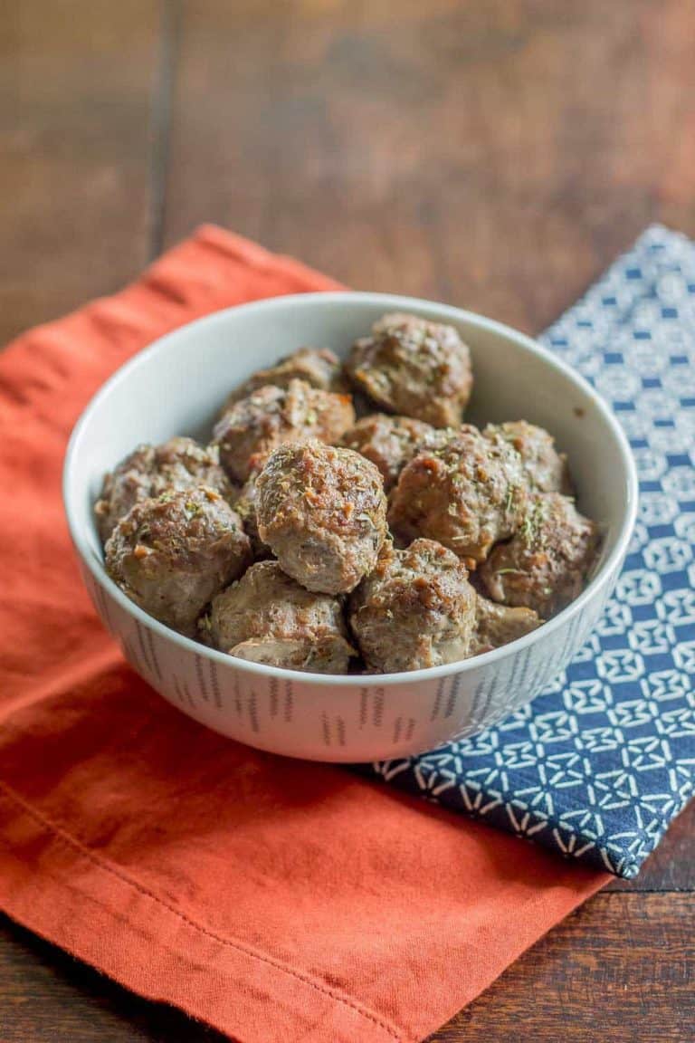 Baked Bison Meatballs - stetted