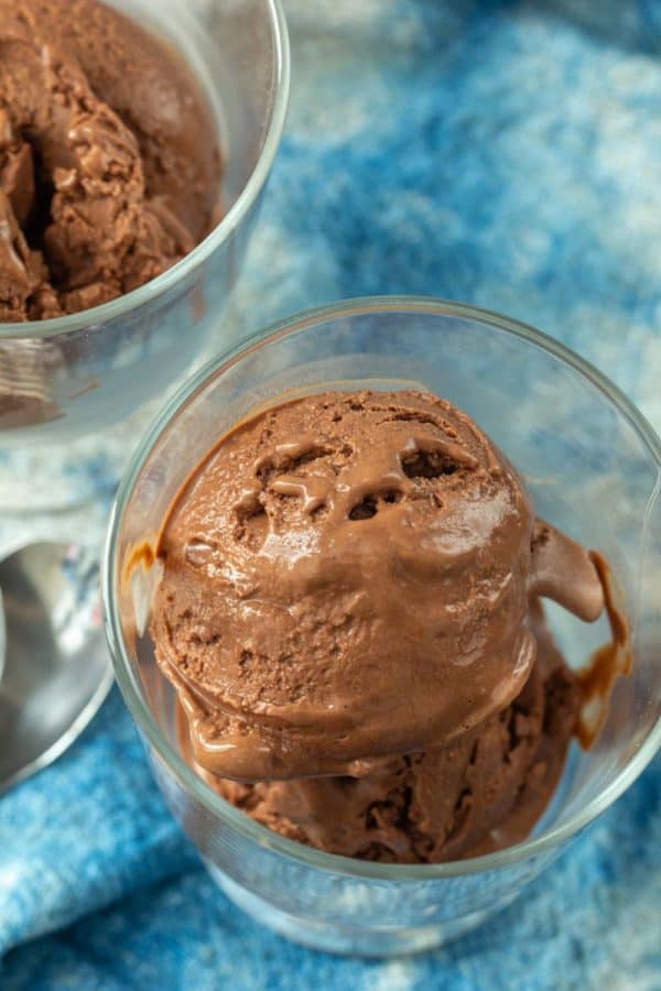 Chocolate Frozen Yogurt stetted