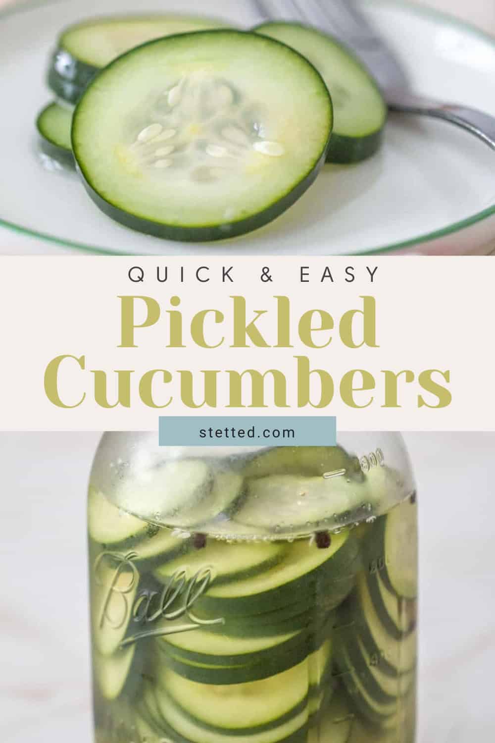 Quick Pickled Cucumbers - stetted