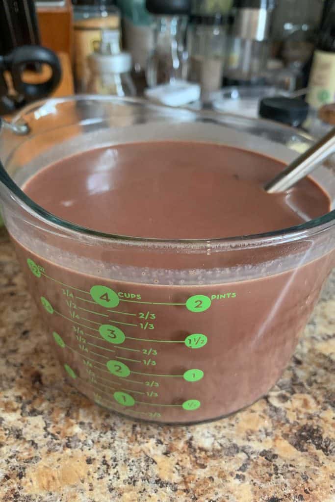 chocolate ice cream mixture