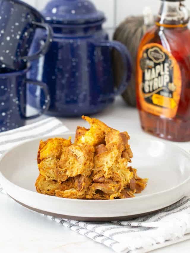 Crock Pot Pumpkin French Toast Casserole