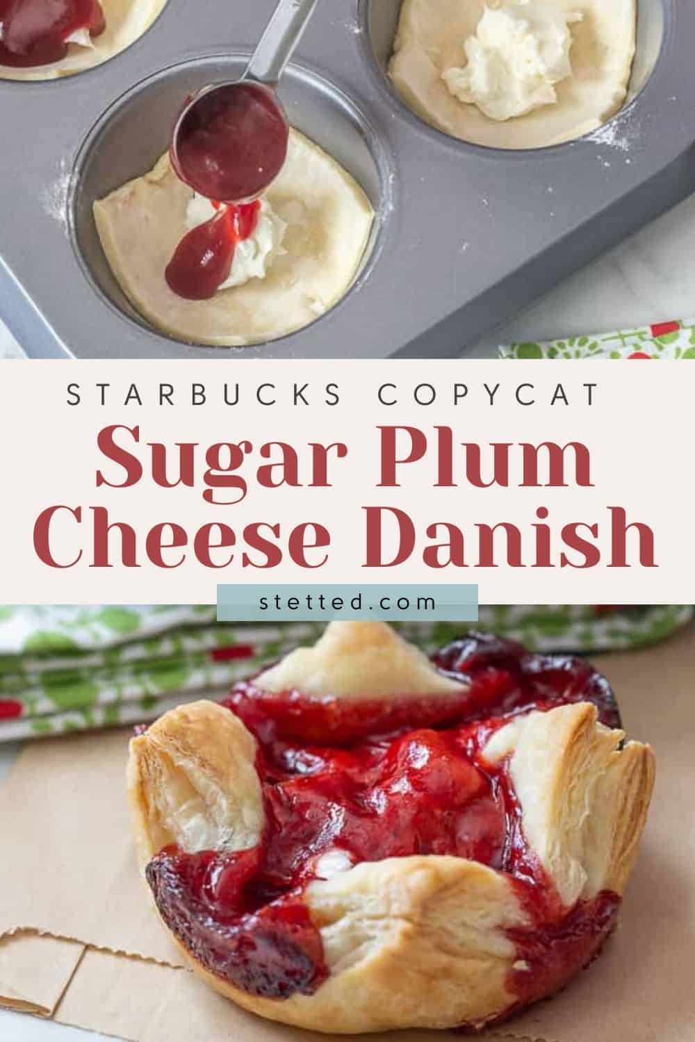 Copycat Starbucks Sugar Plum Cheese Danish stetted